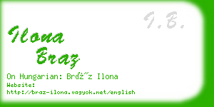 ilona braz business card